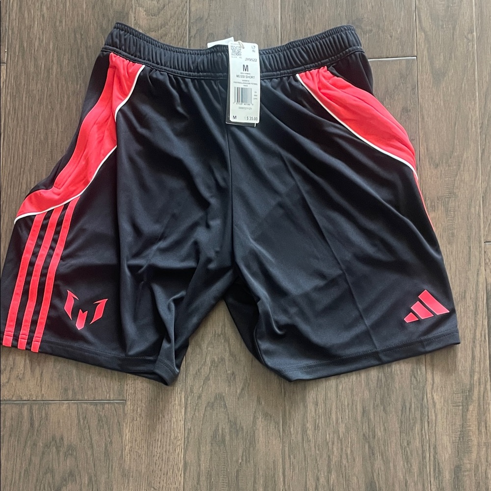 Adidas Men's Messi Shorts with zipped pockets
